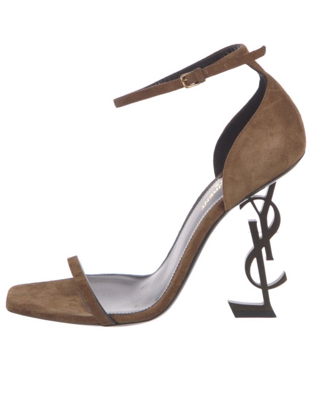 AUTHENTIC Saint Laurent Women's Opyum Suede Sandals
